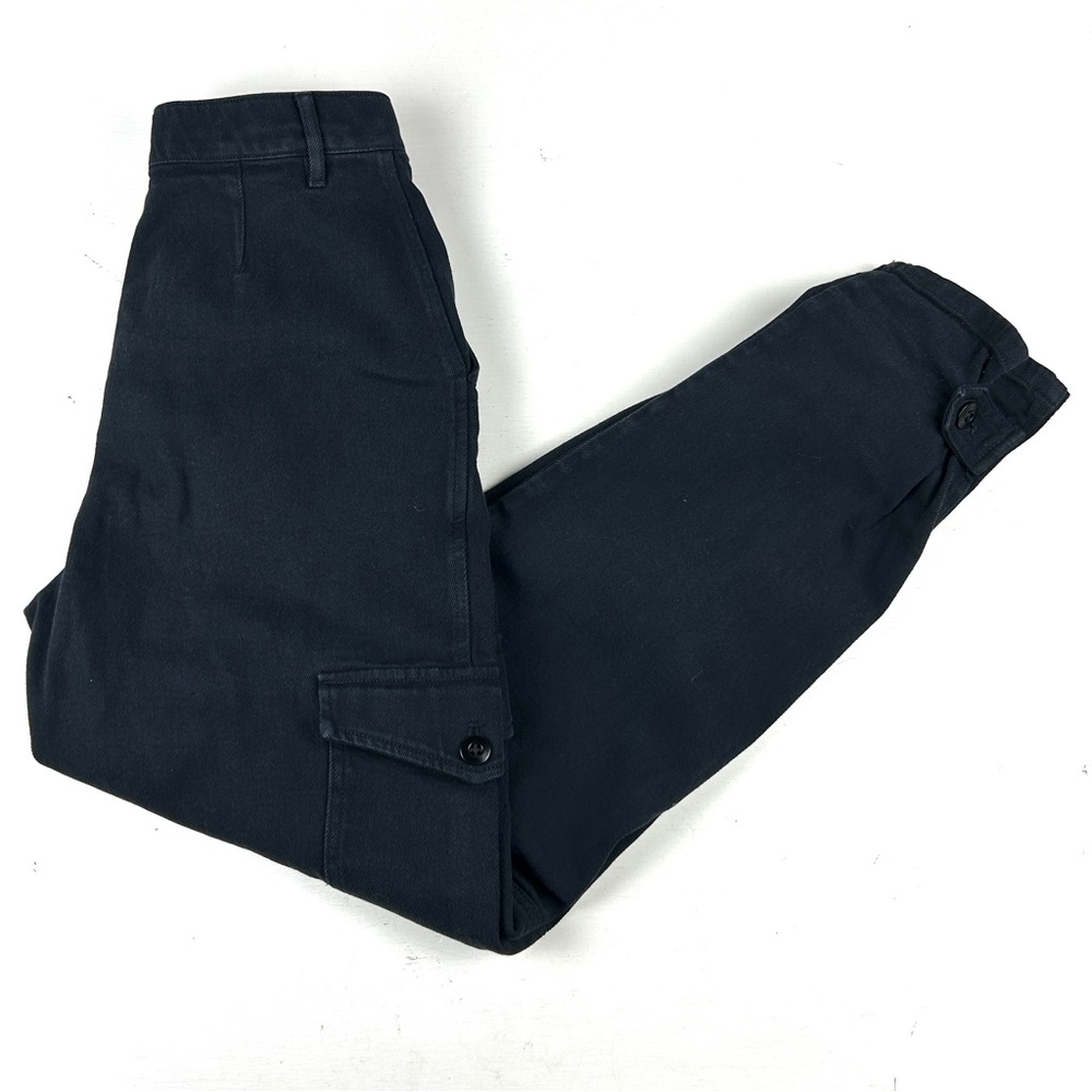 WILFRED FREE Jeans Womens Sz 4 Button Fly Front Denim Straight Cargo Black